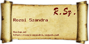 Rozsi Szandra névjegykártya
